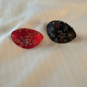 Traditional Asian coin holders. Have also been called “fortune” cookies cute!!